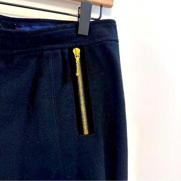 ERIN SNOW black skinny pant wool zipper ankles - Picture 4 of 6